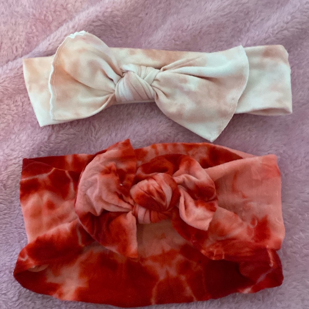 Set of two tye dye baby headbands